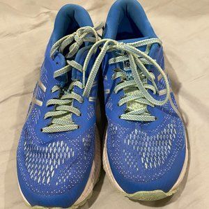 ASICS GEL Kayano 26 Running Shoes Blue Green Athletic Sneaker Women's Size 9